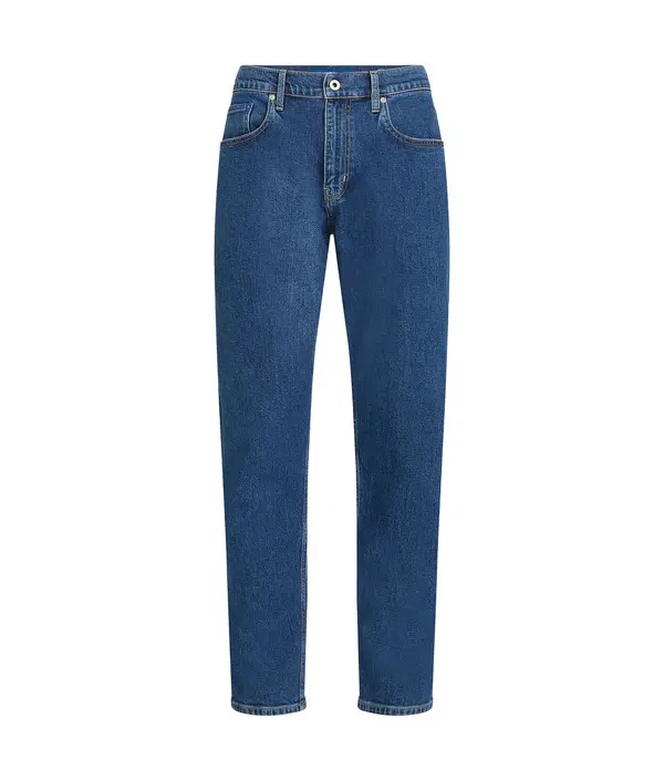 Mid Rise Tapered Denim Jeans