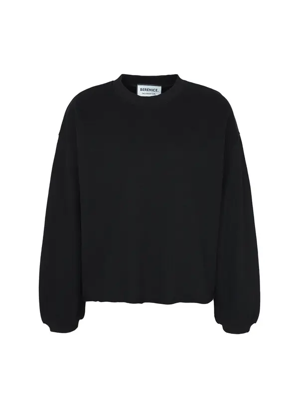 Straight Fit Sweatshirt with Rhinestones Wings on Back Image