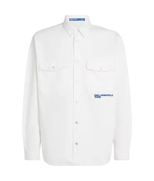 Rigid Denim Graphic Overshirt