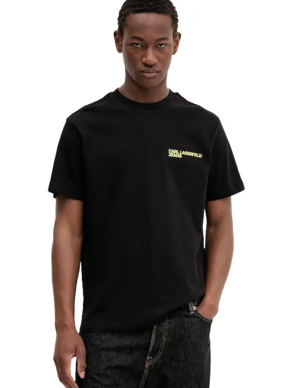 Short Sleeve T-shirt with Blurred Back Design