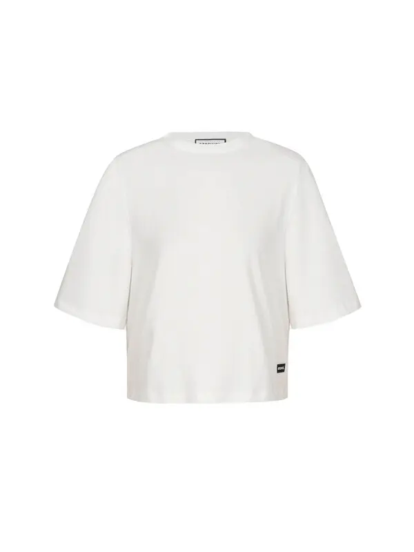 Oversized Short Sleeve T-shirt with Shoulder Pads
