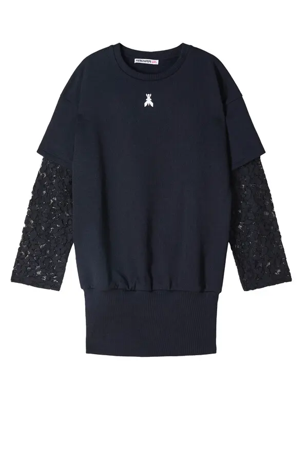Sweatshirt Dress with Embroidered Logo