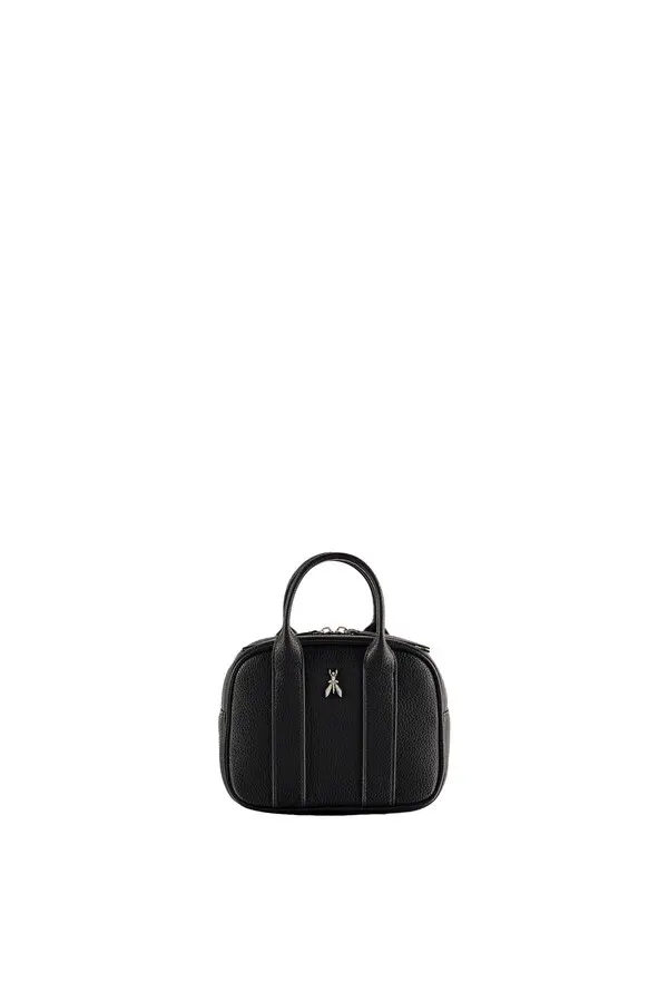 Pebbeled Leather Handbag with Crossbody Strap