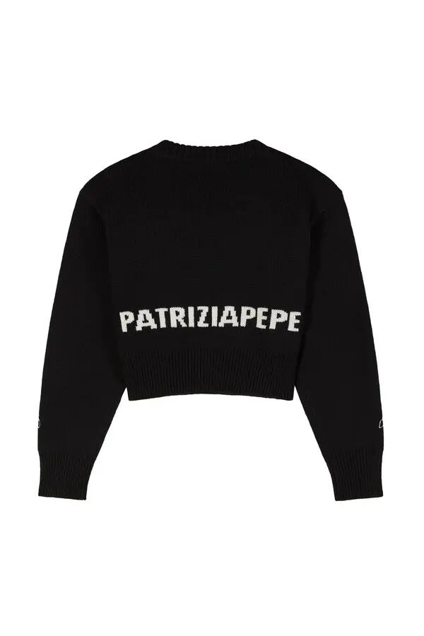 Knit Sweater with Embroidered Cuffs