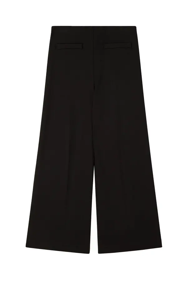 Wide-Leg Cropped Trousers