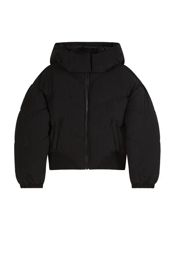 Cropped Puffer Jacket with Hood