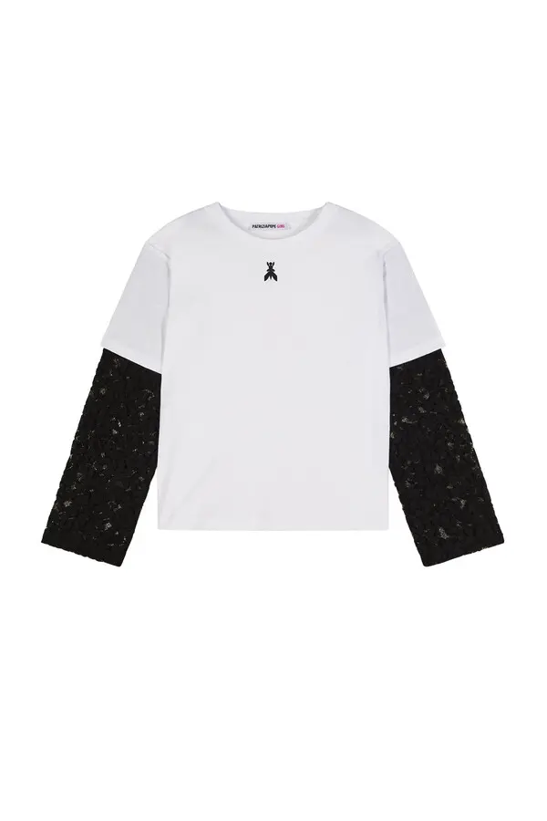 Layered Top with Embroidered Fly