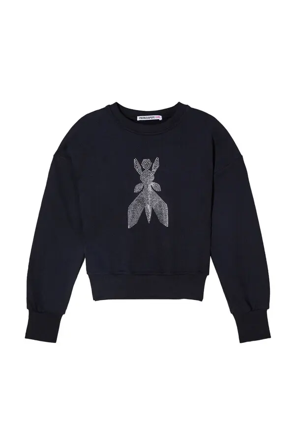 Sweatshirt with Sequin Fly Logo