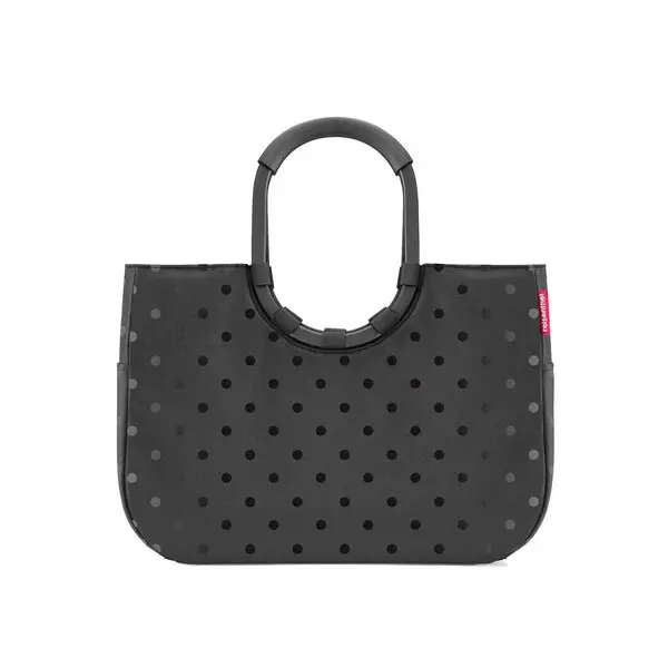 L frame raffia loopshopper - black  