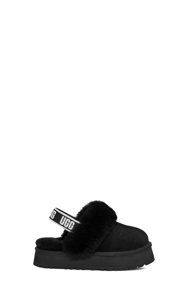 Funkette Suede Slipper with Slingback Strap - Junior