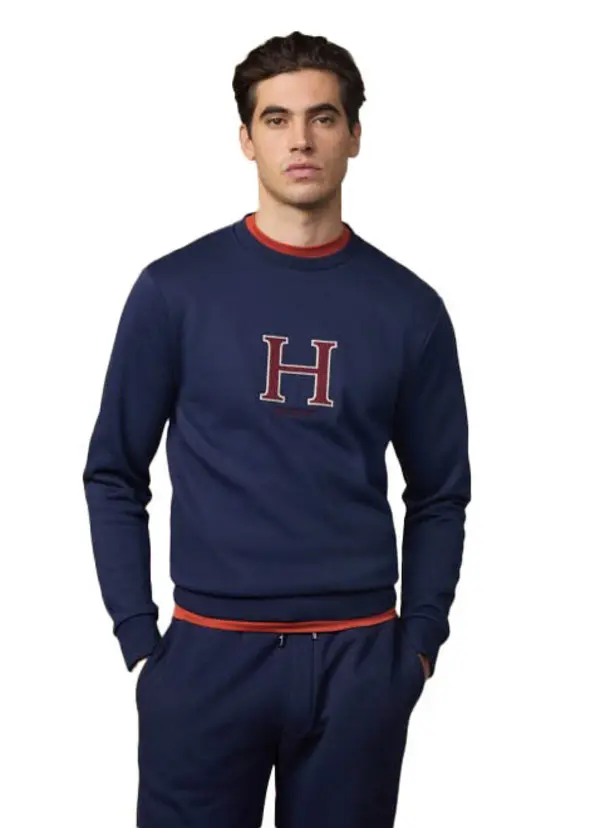 Crewneck Sweatshirt with Varsity 'H' Logo