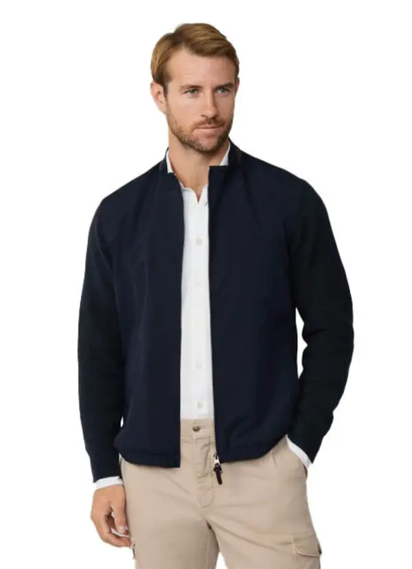 Cotton Knitted Hybrid Cardigan