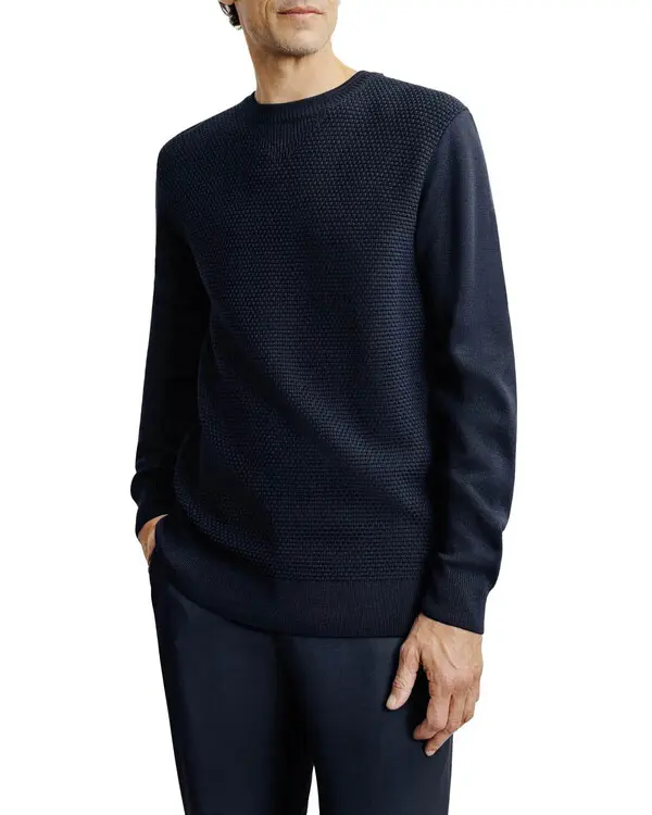 Textured Crewneck Sweater