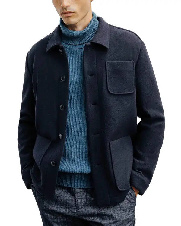 3-Pockets Casual Jacket with Shirt Collar