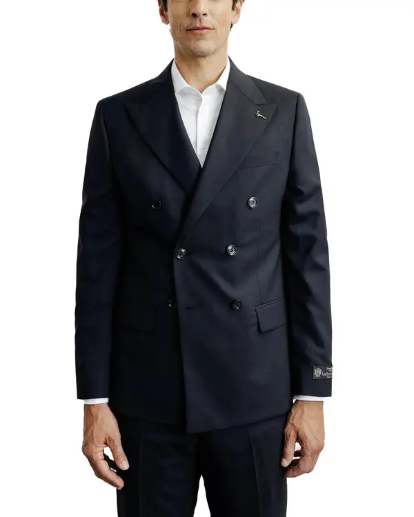 Wool 6-button Double-Breasted Suit