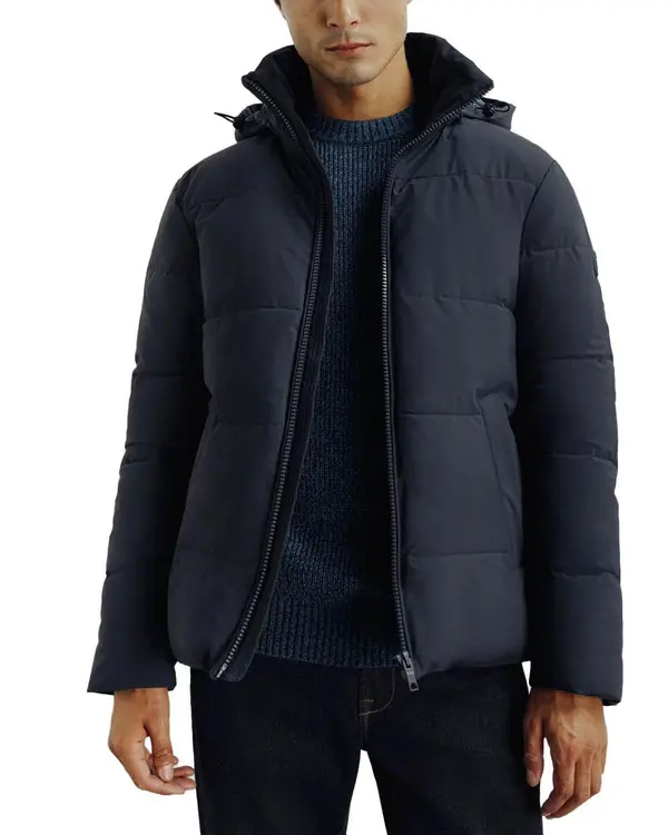 Puffer Jacket with Zipper Opening