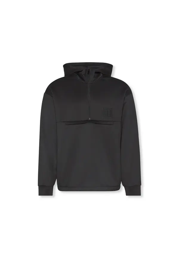 Half-Zip Hoodie with Chest Logo