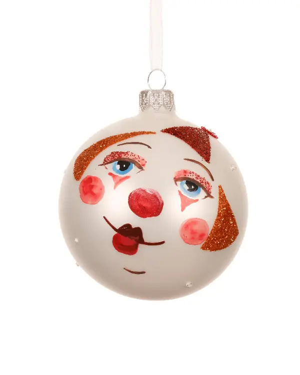 Bauble glass matt clown RED Image