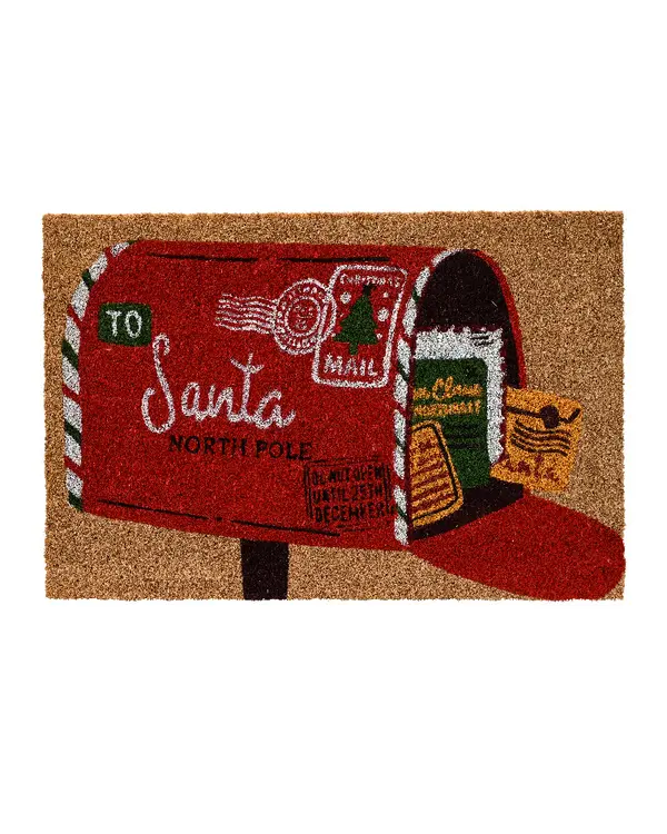 Doormat coir rectangle tufted Santa Image