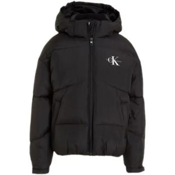 Puffer Jacket with Chest Logo