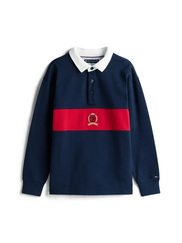 TH Crest Long Sleeve Polo Shirt