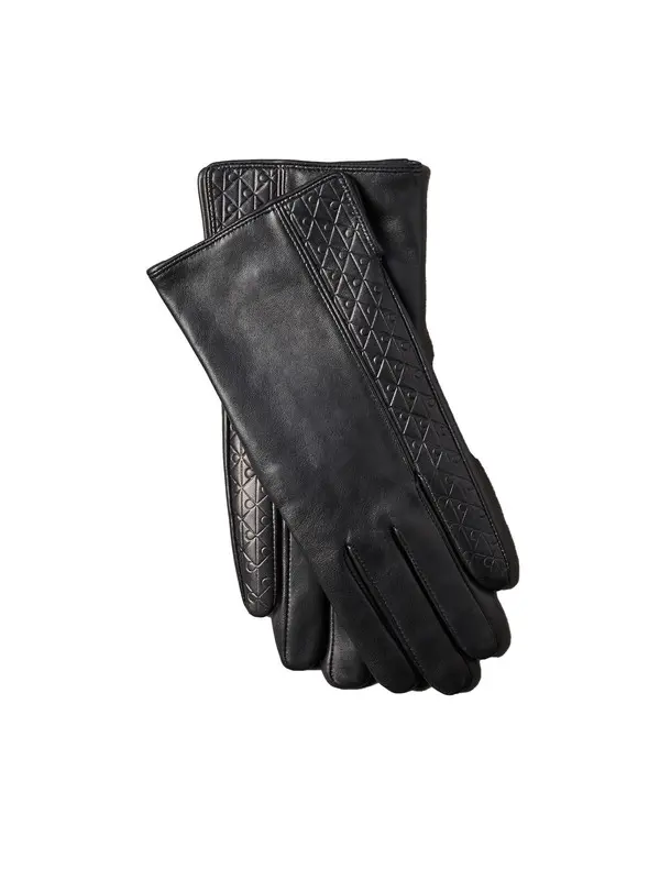 Soft Nappa Leather Emblem Logo Gloves