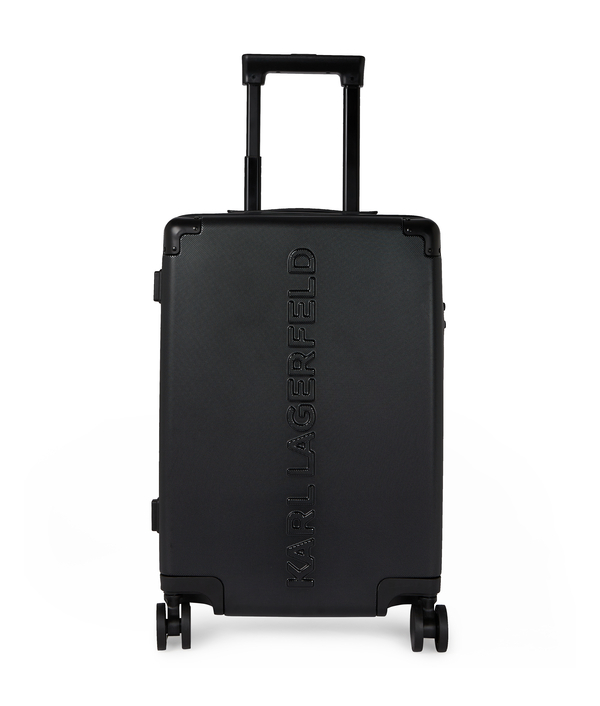 Embossed Logo Hardside Carry-On Suitcase