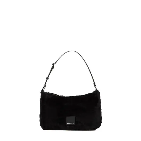 Quilted Faux Fur Shoulder Bag