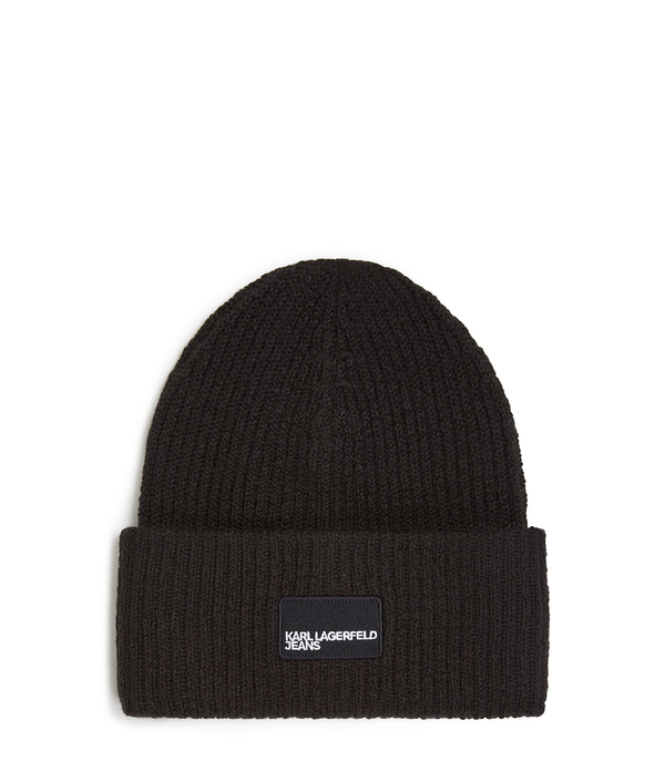 Knit Cuff Beanie with Logo Patch