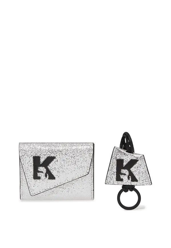 Glitter Card Holder with K Keyring
