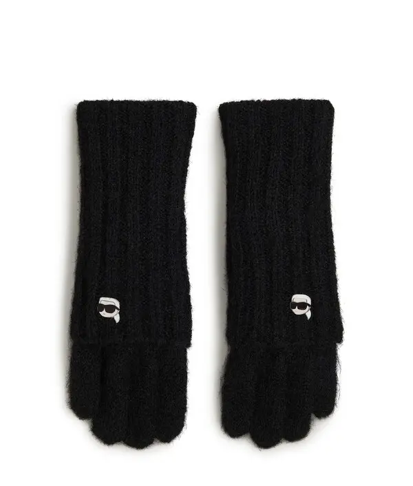 Ribbed Winter Gloves wth Karl Ikon