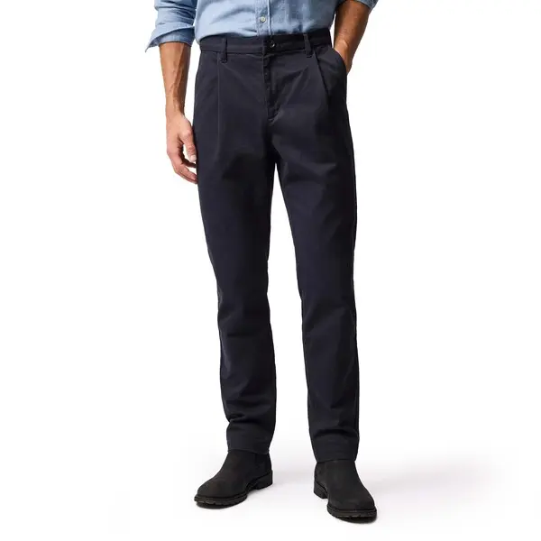 Single Pleat Cotton Chino Trousers
