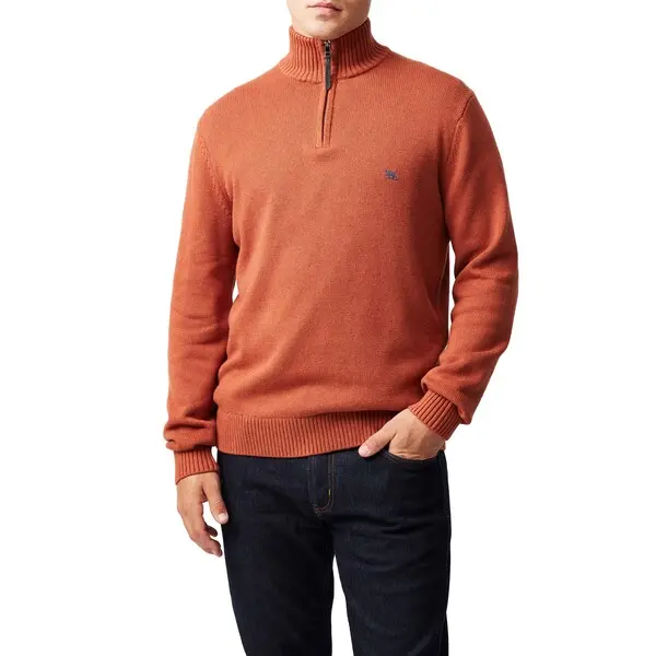 Quarter zip Cotton Sweater
