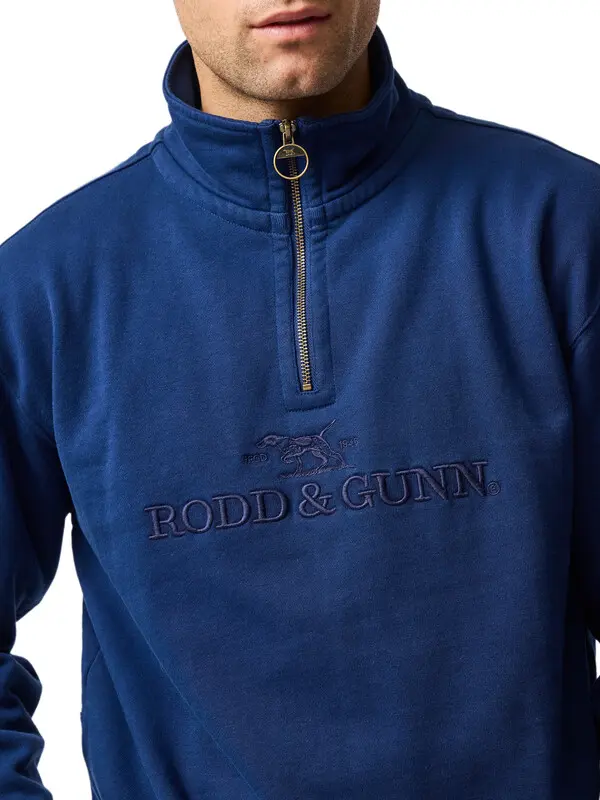 Quarter-Zip Pullover with Embroidered Logo