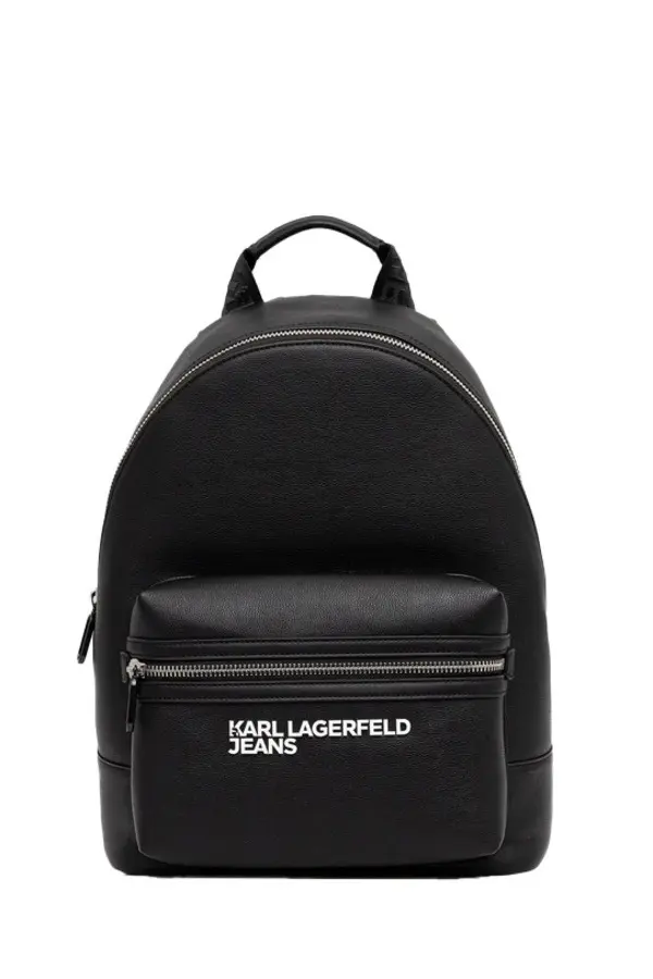 Textured Backpack with Front Zip Pocket