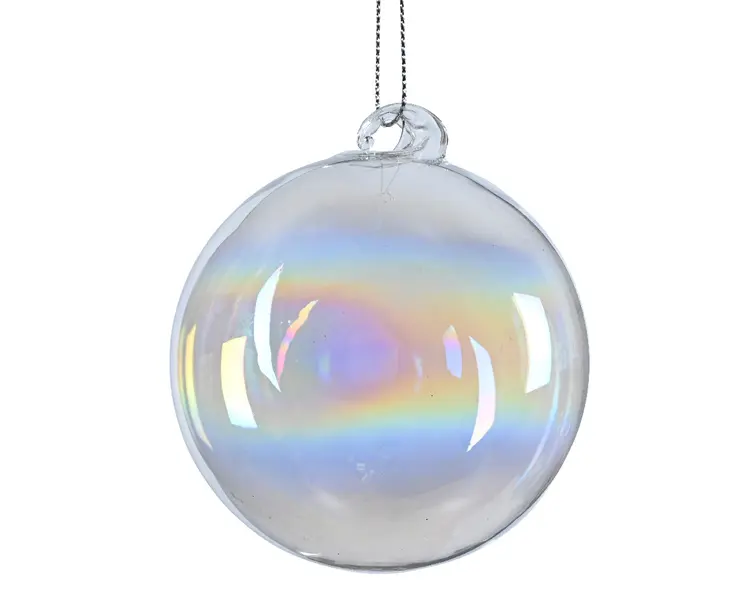 Bauble glass iridiscent w swirl Image