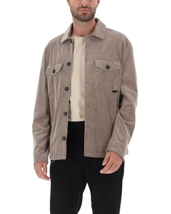 Classic Fit Corduroy Shacket with Chest Pockets