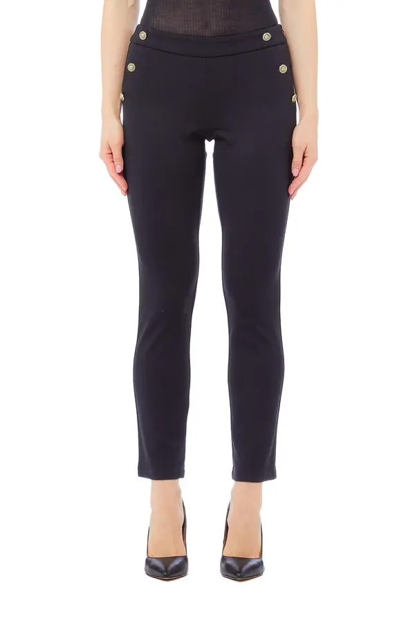 Skinny Trousers with Buttons