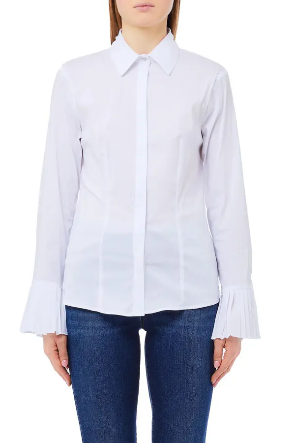 Long Sleeved Shirt With Pleated Details