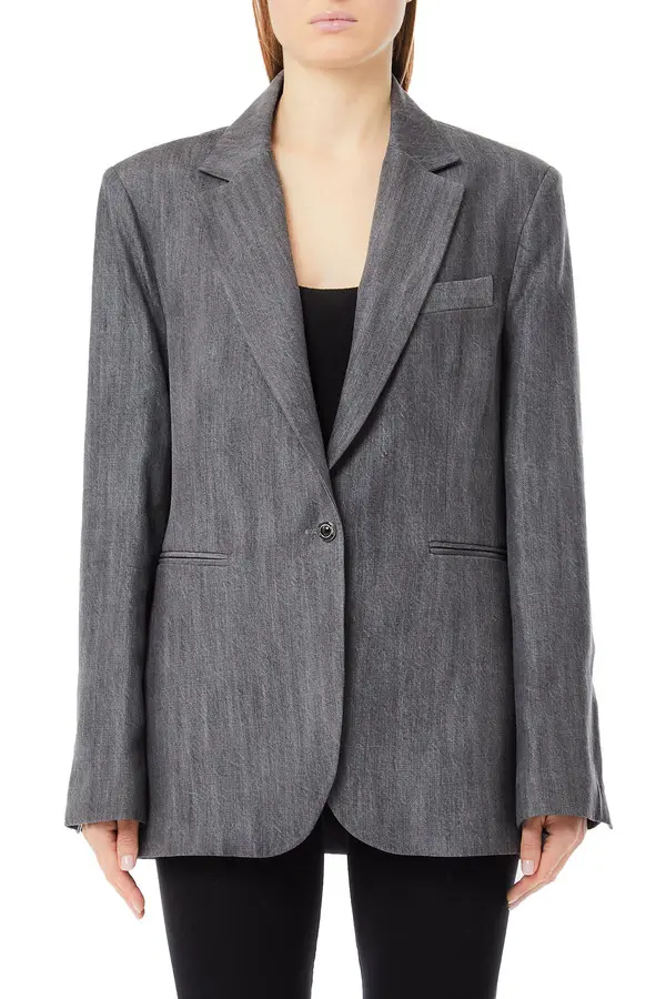 Single-breasted Lyocell Denim Blazer