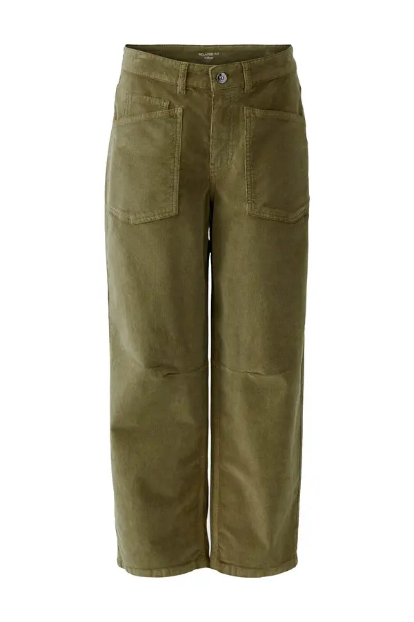 Barrel Fit Corduroy Trousers