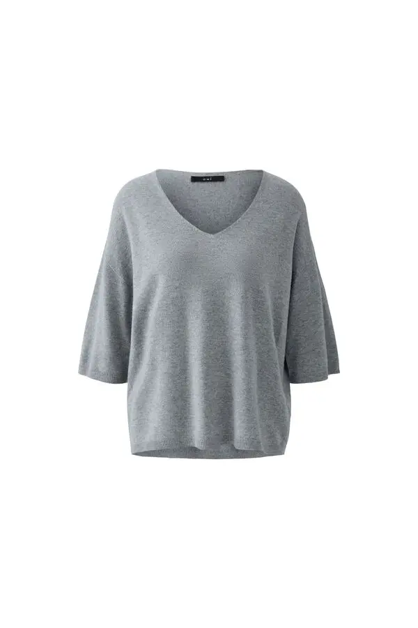 Knitted V-neck Short Sleeve Pullover