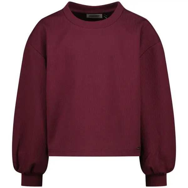 Crewneck Sweatshirt with Balloon Sleeves