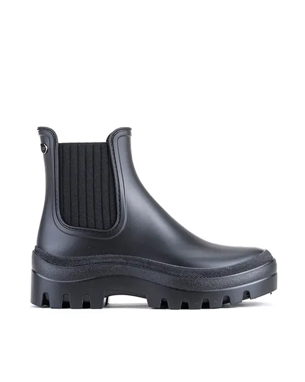 Chunky Lug Sole Leather Ankle Boots