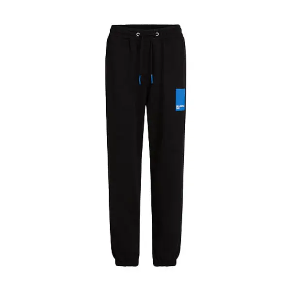 Tapered Legs Cotton Sweatpants with Box Logo