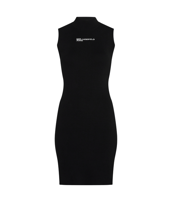 Ribbed Mock Neck Mini Dress