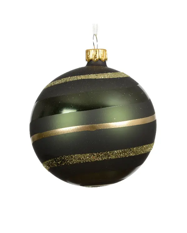 Bauble glass shiny shiny and glitter lines green Image
