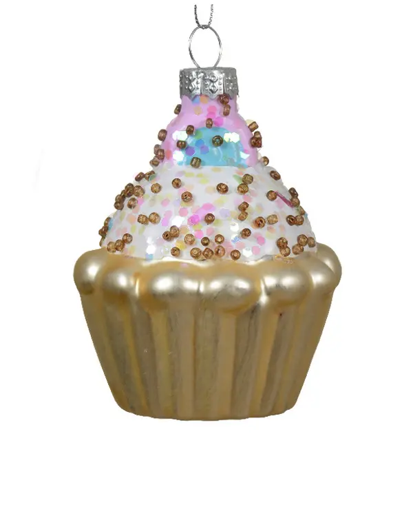 Cake glass w sequins CAKE