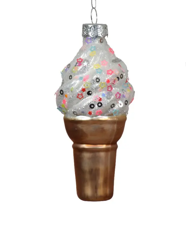 Cake glass w sequins ICE CREAM