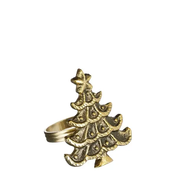 Napkin ring tree gold - l6,5xw4xh5,5cm
